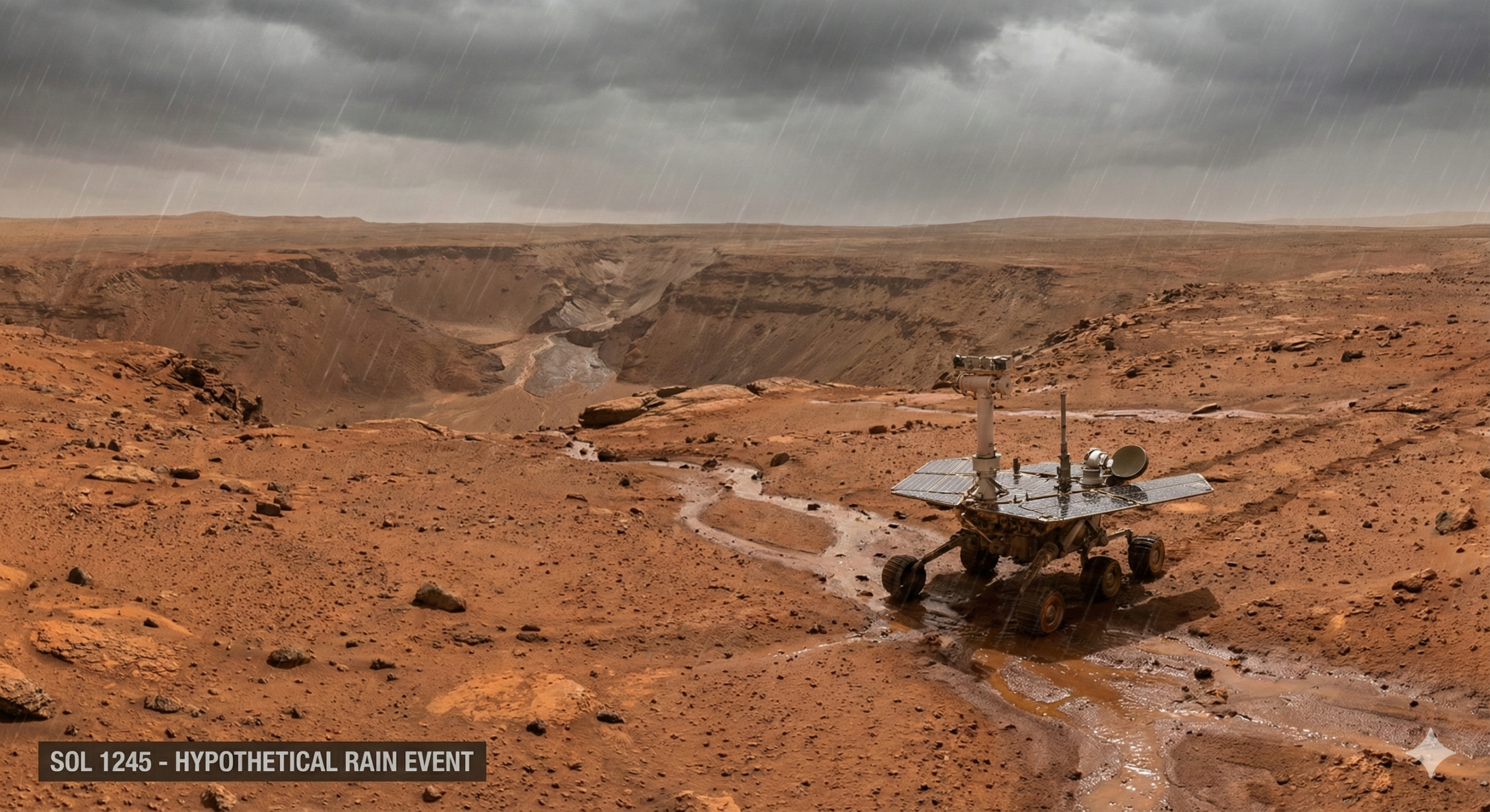 Qué pasaría si lloviera en Marte